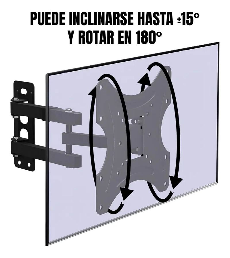 SOPORTE DE PARED RETRACTIL PARA TV 14-42 PULGADAS - 5