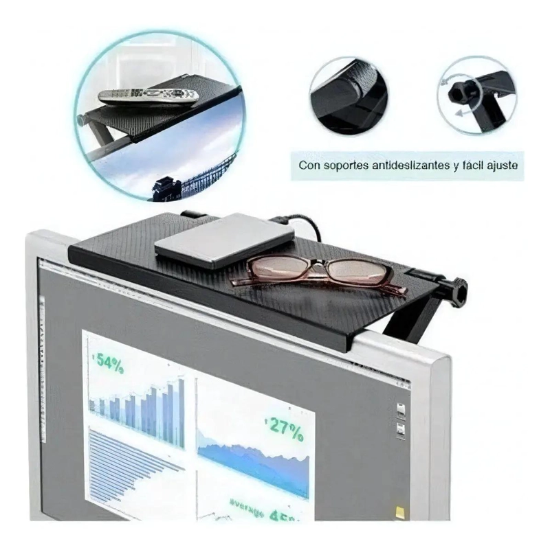 REPISA ESTANTE AJUSTABLE Y PLEGABLE PARA PANTALLA TV - 4