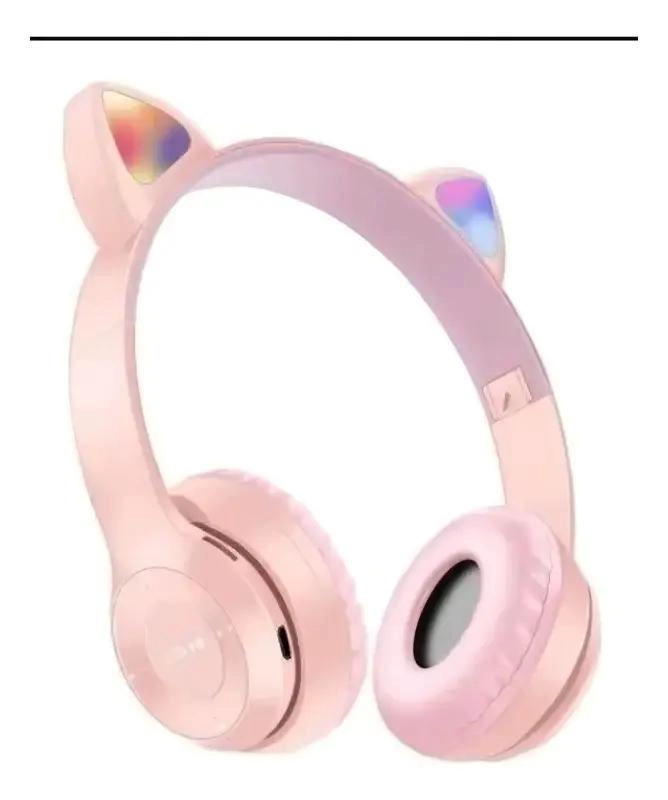 AURICULARES GAMER INALAMBRICOS NEGROS CON LUZ LED - 4