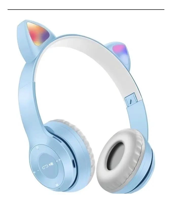 AURICULARES GAMER INALAMBRICOS NEGROS CON LUZ LED - 5