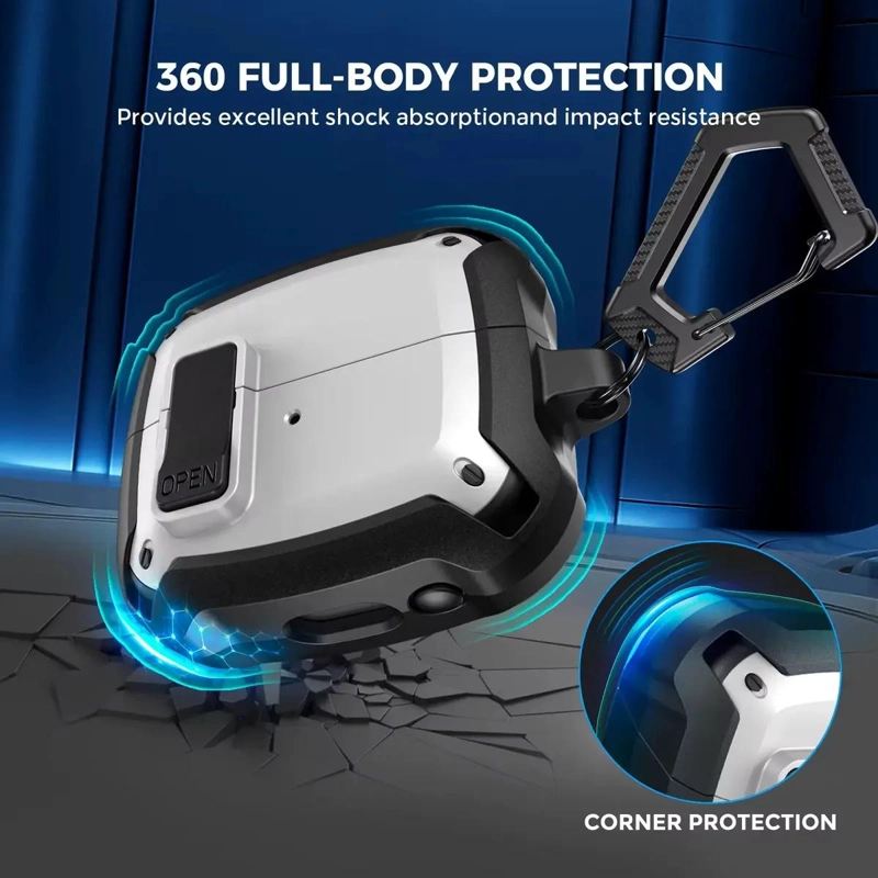 FUNDA PROTECTORA CON BLOQUEO SEGURO PARA GALAXY BUDS 3 Y - 3