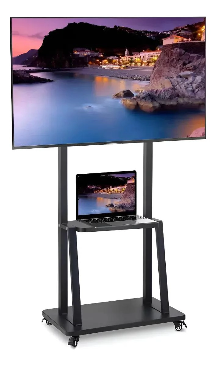 SOPORTE DE TV PORTATIL AJUSTABLE CON RUEDAS 32-65' - 1
