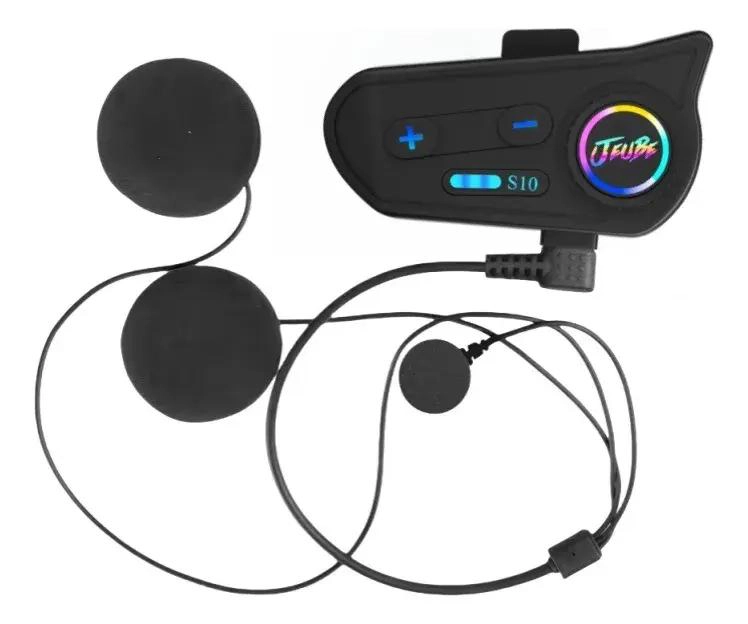 AUDIFONO BLUETOOTH PARA MOTOCICLETA CON MICROFONO - 1