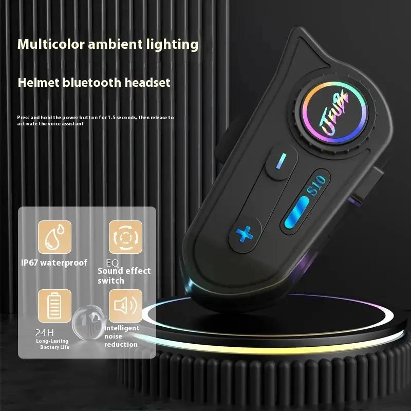 AUDIFONO BLUETOOTH PARA MOTOCICLETA CON MICROFONO - 5