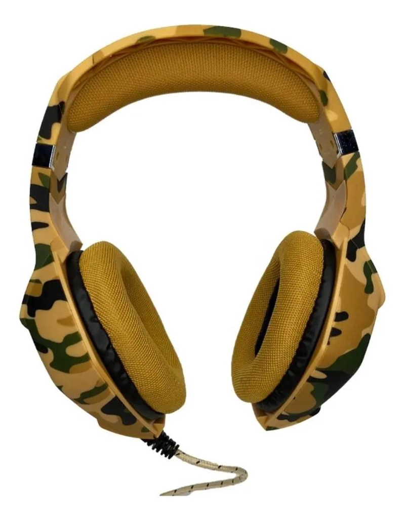 AUDIFONOS GAMER CAMUFLADOS CON LUZ LED Y MICROFONO - 5