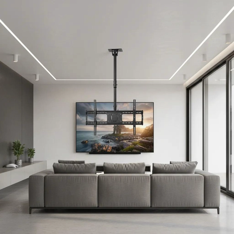 GENÉRICO SOPORTE DE TECHO AJUSTABLE PARA TV 32 A 75 PULGADAS NEGRO