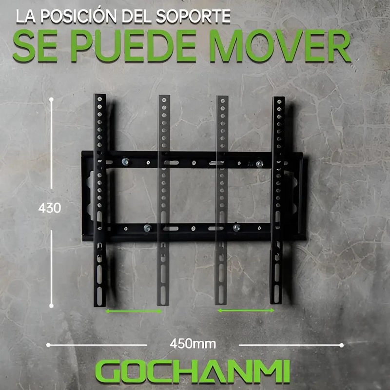 SOPORTE FIJO PARA TV Y MONITOR 26 A 55 PULGADAS - 5