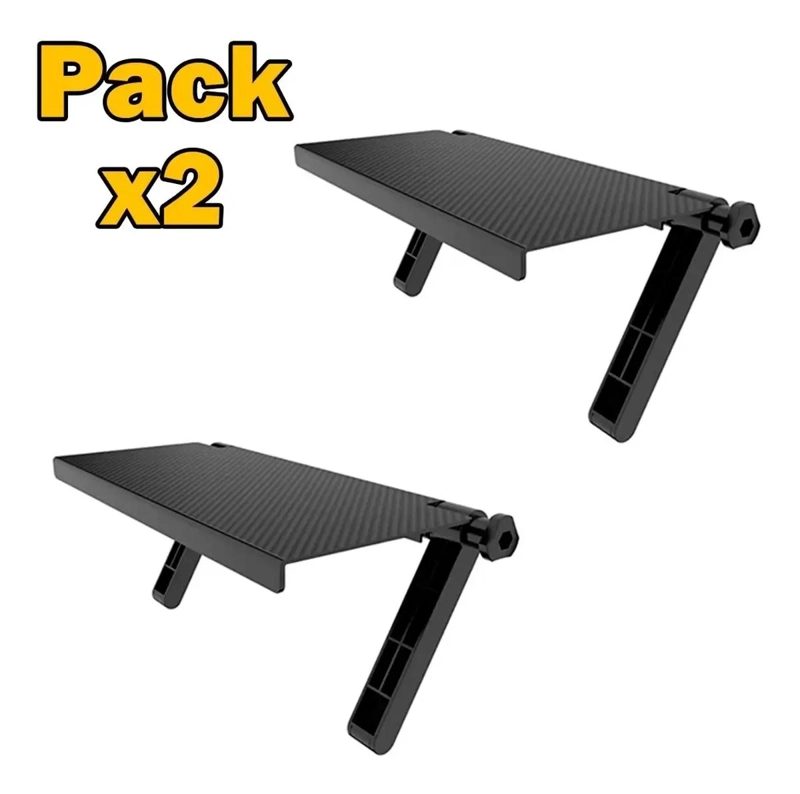 PACK 2 SOPORTES PLEGABLES PARA TV CON REPISA - 1