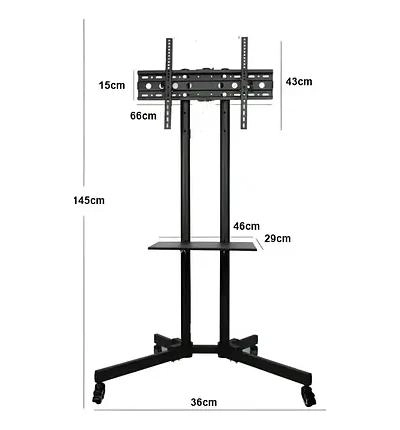 SOPORTE DE PISO PARA TV 32-65'' CON RUEDAS Y BASE ESTABLE - 2