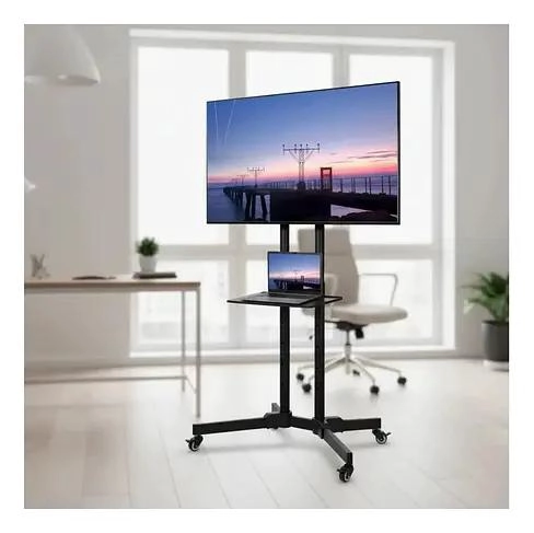 SOPORTE DE PISO PARA TV 32-65'' CON RUEDAS Y BASE ESTABLE - 4