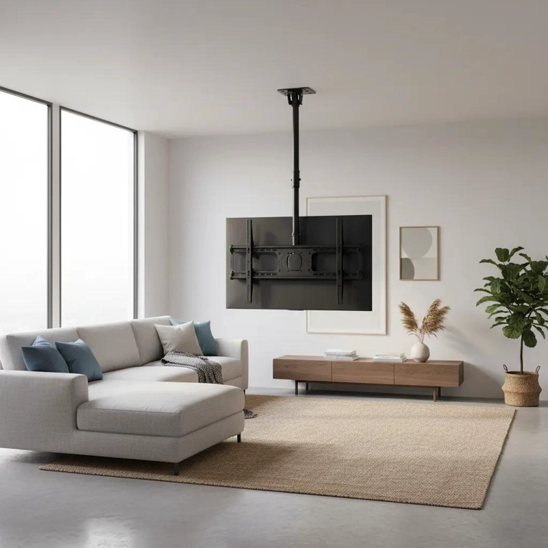 SOPORTE DE TECHO AJUSTABLE PARA TV 34 A 75 PULGADAS NEGRO - 3