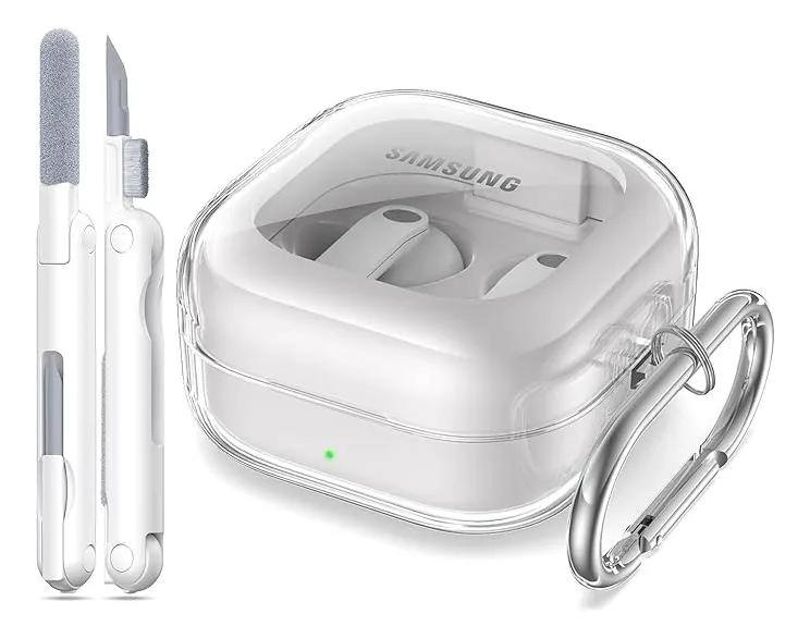 FUNDA TRANSPARENTE PARA GALAXY BUDS 4 Y 4 PRO CON KIT DE  - 1