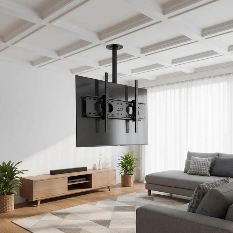 SOPORTE DE TECHO NEGRO PARA TV 32 A 75 PULGADAS - 4
