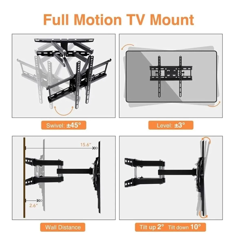 SOPORTE DE TV CON DOBLE BRAZO PARA PANTALLAS DE 20 A 60' - 3