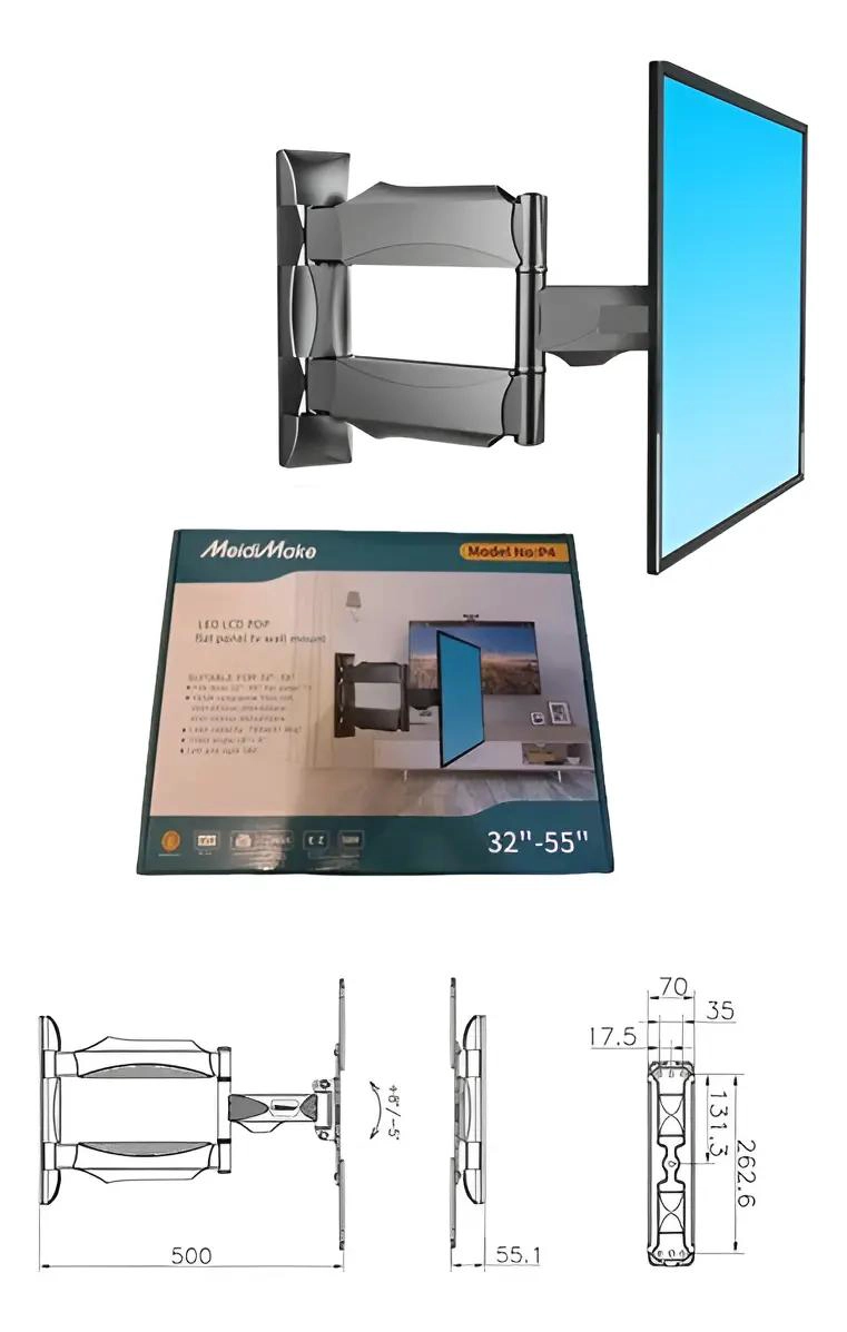 SOPORTE TV INCLINABLE PARA PANTALLAS 32 A 55 PULGADAS - 5