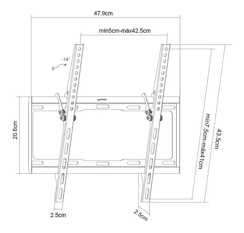 SOPORTE DE PARED PARA TV Y MONITOR 32 A 55 PULGADAS - 5