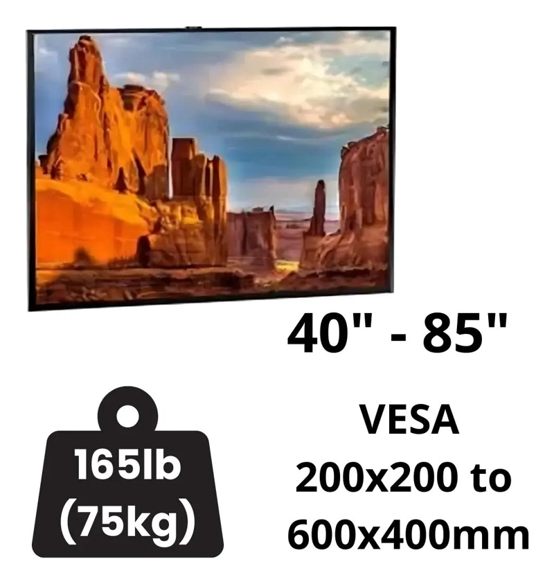 BASE SOPORTE FIJA DE PARED PARA TV 40-85 PULGADAS - 3