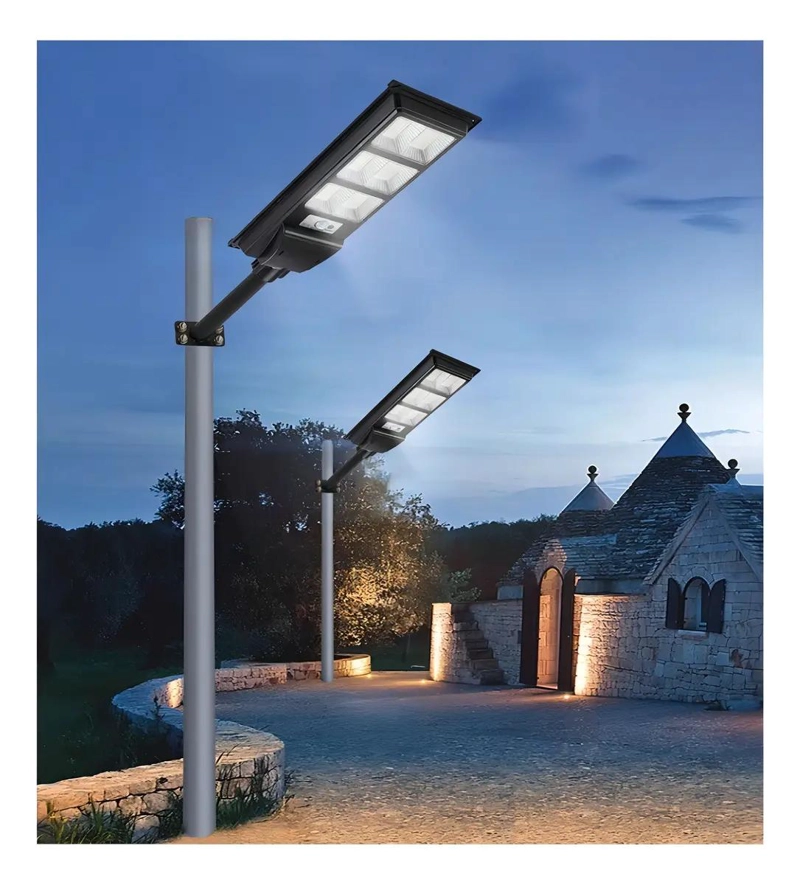 LAMPARA FOCO LED SOLAR 150W CON CONTROL REMOTO Y SOPORTE - 4