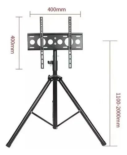 BASE TRIPODE PEDESTAL PARA TV 32 A 55 PULGADAS NEGRO - 2