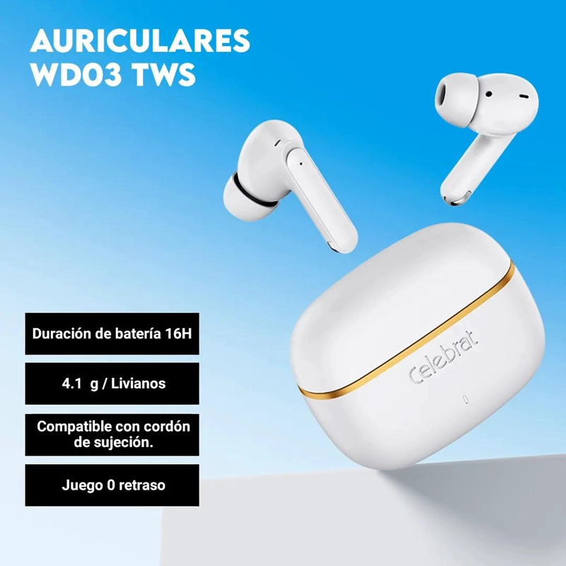 AUDIFONOS INALAMBRICOS TWS CON SONIDO ENVOLVENTE Y BAJA LATENCIA - 5