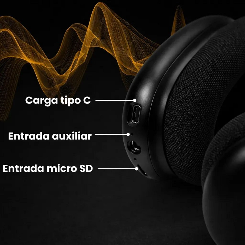 AUDIFONOS INALAMBRICOS BLUETOOTH V6.0 CON MICROFONO - 1