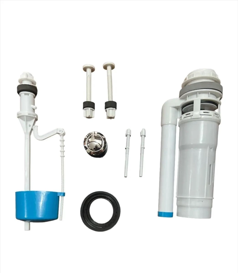 KIT VALVULA COMPLETA PARA ESTANQUE CON BOTON GRANDE - 2