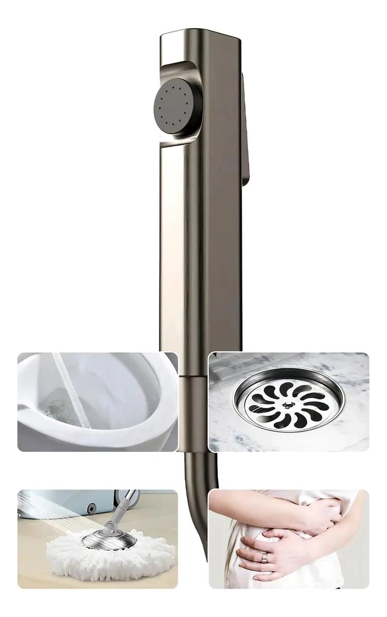 DUCHA COLUMNA MODERNA 4 FUNCIONES NEGRO MATE - 4