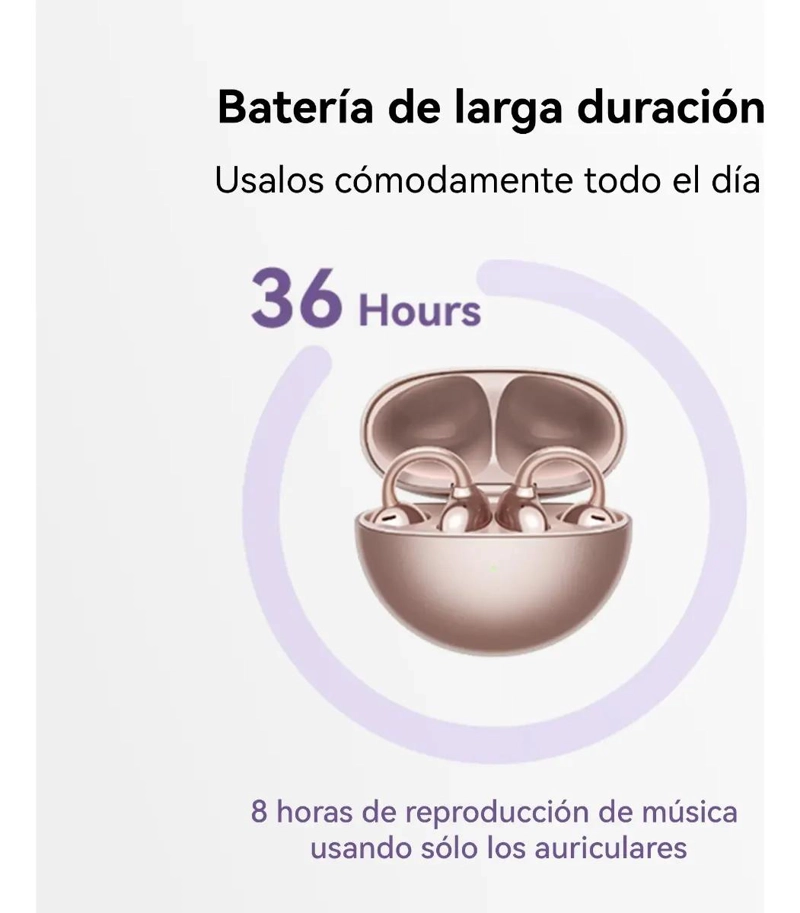 AUDIFONOS INALAMBRICOS BLUETOOTH FREECLIP ORO ROSA - 4