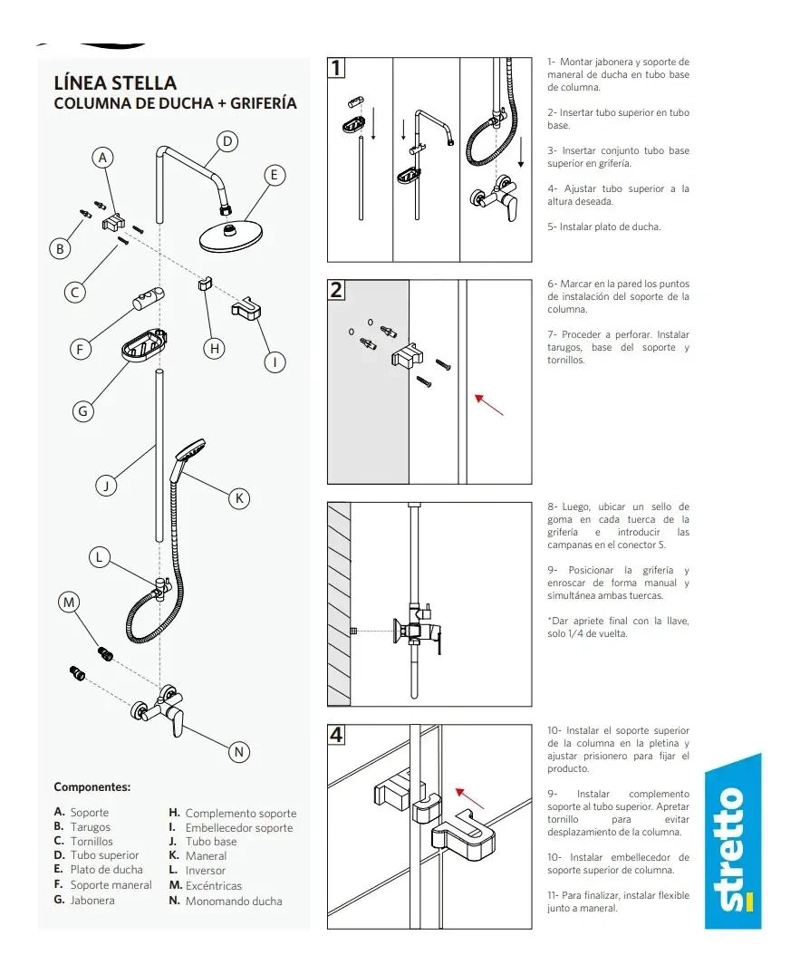 COLUMNA DE DUCHA CON GRIFERIA INTEGRADA - 3