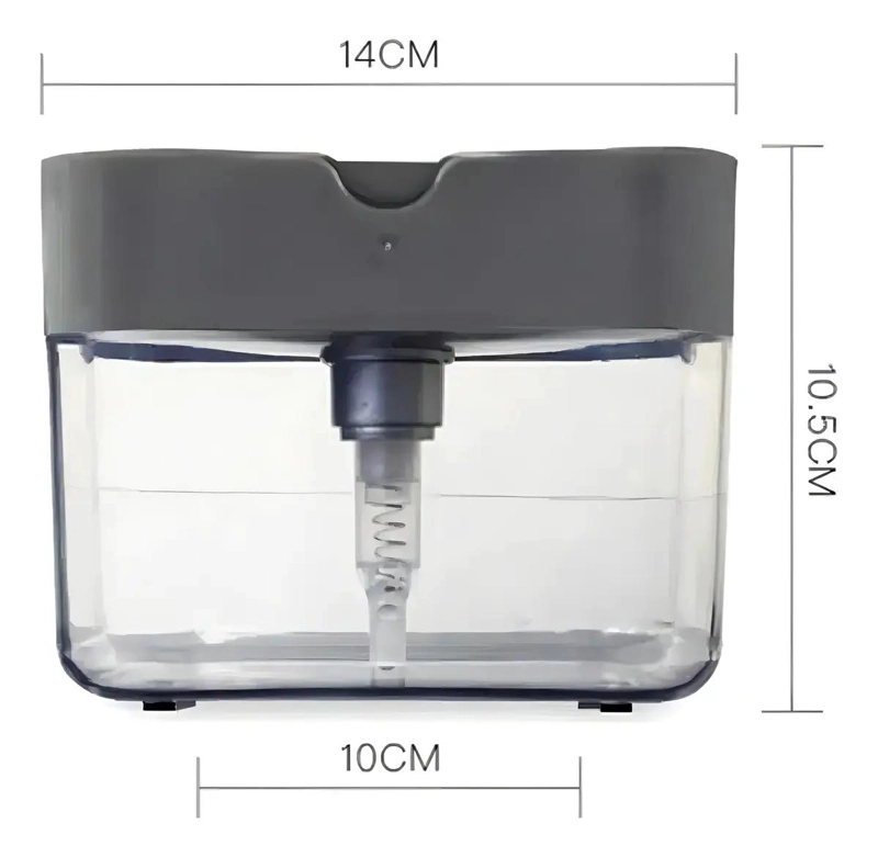 DISPENSADOR DE JABON LIQUIDO CON ESPONJA 385 ML - 2