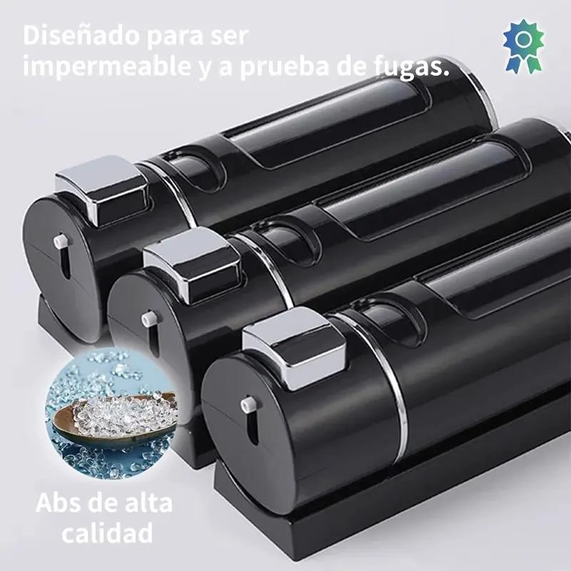 DISPENSADOR TRIPLE PARA JABON LIQUIDO, SHAMPOO Y ACONDICI - 3