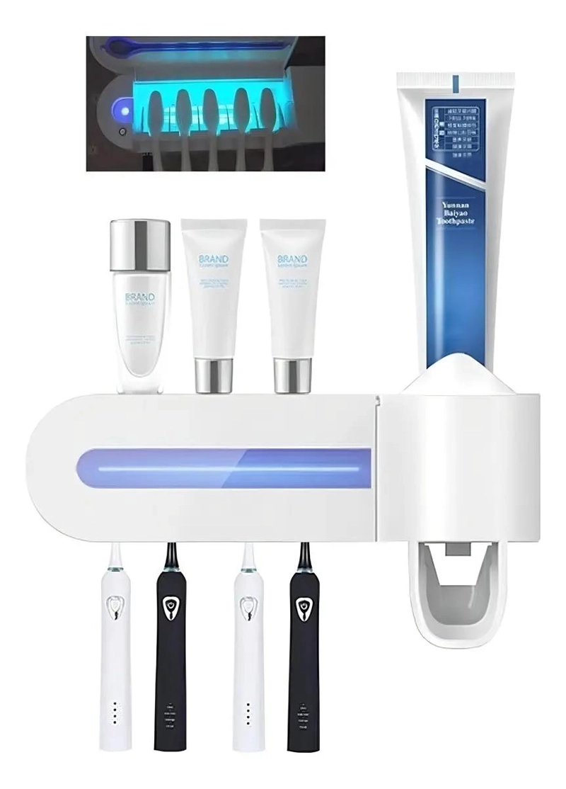 DISPENSADOR DE PASTA DENTAL CON ESTERILIZADOR UV - 1