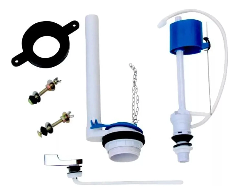 KIT PARA ESTANQUE WC CON CARGA, DESCARGA Y FIJACIONES - 1