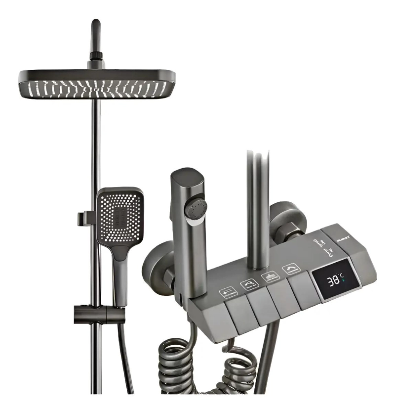 DUCHA COLUMNA DIGITAL MODERNA 4 FUNCIONES CON LLAVE - 1