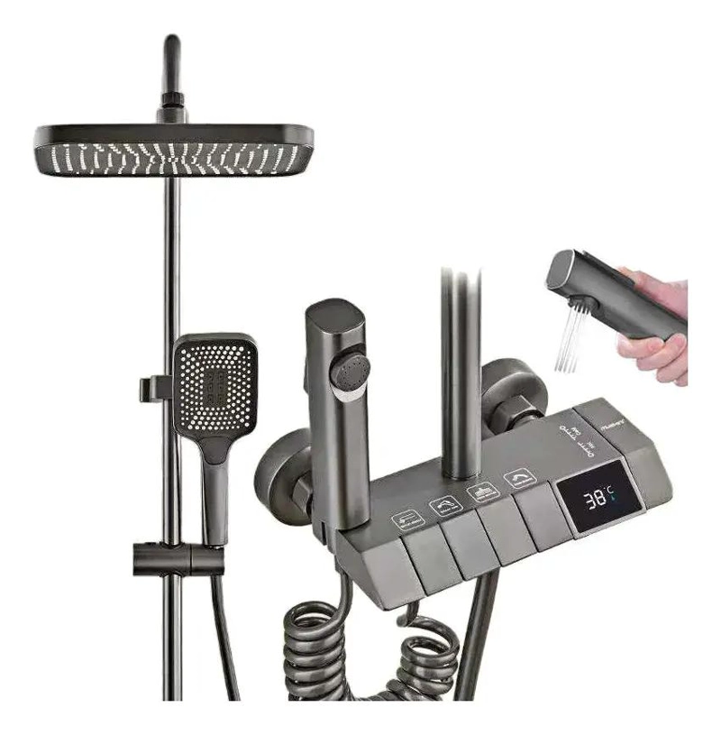 DUCHA COLUMNA DIGITAL MODERNA 4 FUNCIONES CON LLAVE - 2