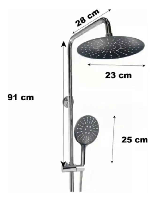 COLUMNA DE DUCHA FIJA CON TELE FONO Y KIT PARA TINA CROMAD - 3