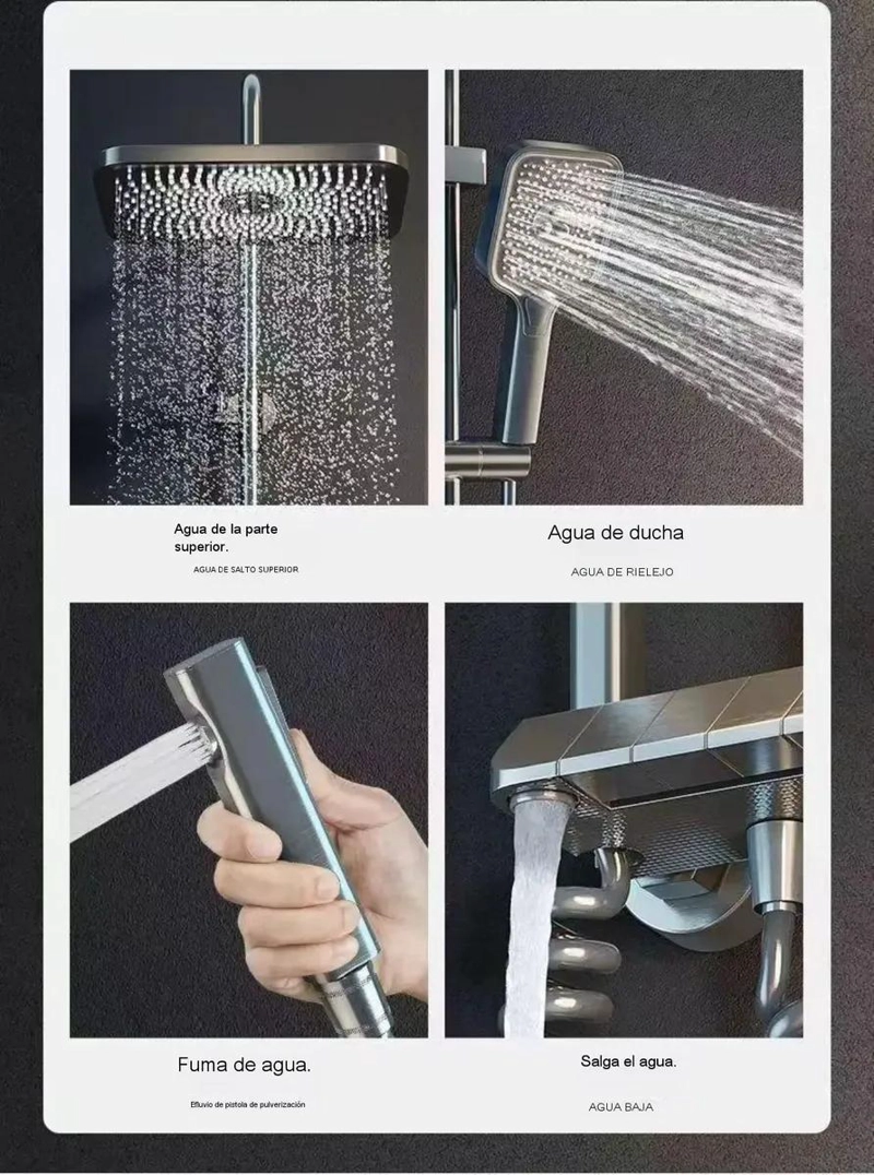 COLUMNA DE DUCHA MODERNA CON 4 FUNCIONES Y CONTROL TACTIL - 3