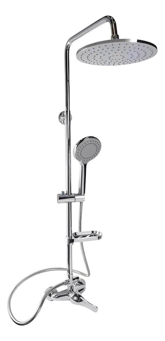 COLUMNA DE DUCHA PLATEADA CON 2 JETS - 1