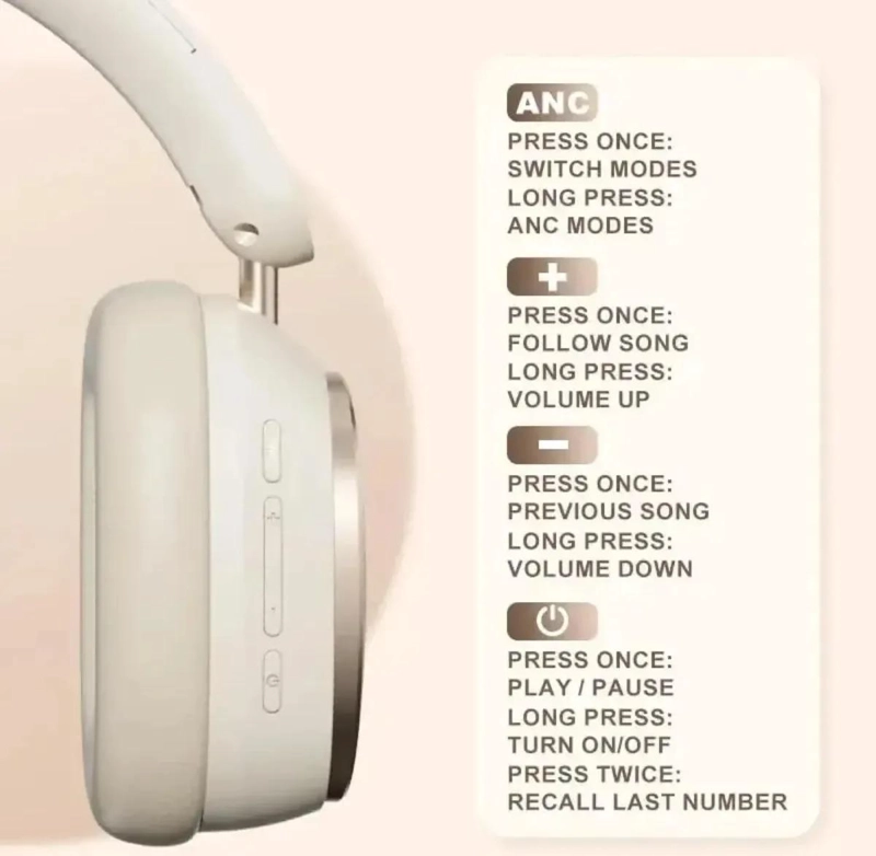 AURICULARES BLUETOOTH CON CANCELACION DE RUIDO Y ALMOHADI - 4