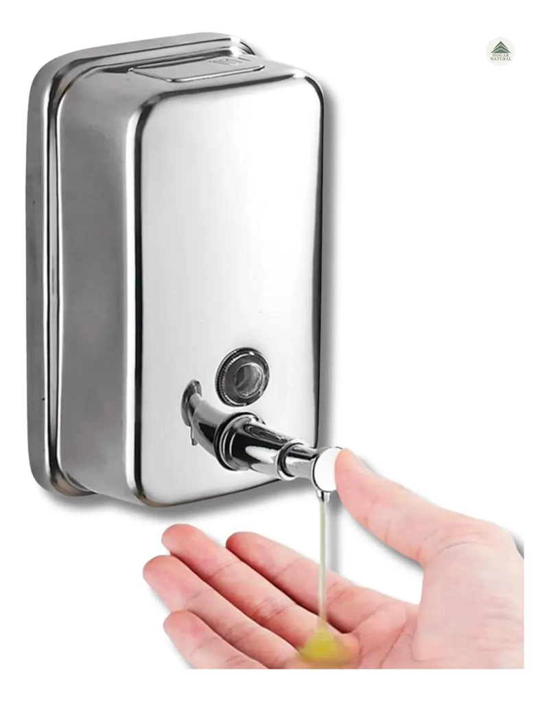 DISPENSADOR DE JABON LIQUIDO Y GEL ANTIBACTERIAL ACERO - 1
