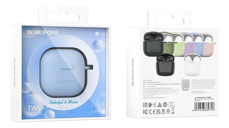 AUDIFONOS INALAMBRICOS BLUETOOTH TWS COLOR AZUL - 3