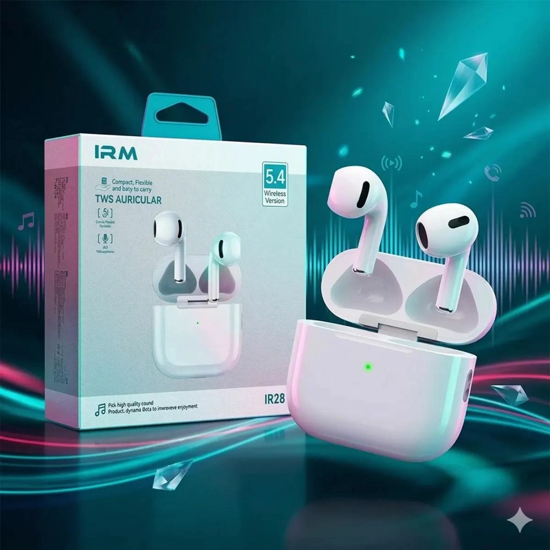 AUDIFONOS INALAMBRICOS BLUETOOTH 5.4 TWS IR28 SONIDO HIFI - 4