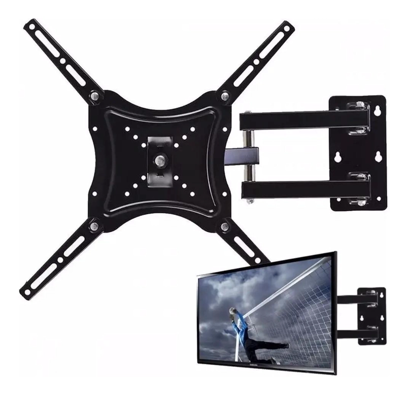 GENÉRICO SOPORTE DE PARED PARA TV Y MONITOR 14 A 55 PULGADAS NEGRO