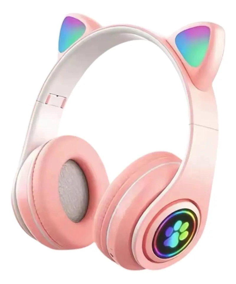AUDIFONOS INALAMBRICOS PARA NIÑOS CON LUCES LED Y DISEÑO DE GATO - 1
