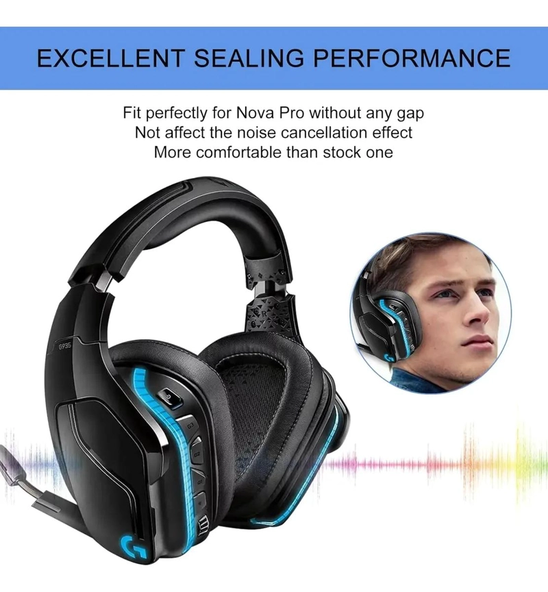ALMOHADILLAS PARA AUDIFONOS LOGITECH G231 G433 G633 G933 - 4