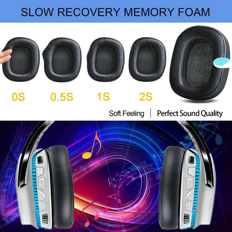 ALMOHADILLAS PARA AUDIFONOS LOGITECH G231 G433 G633 G933 - 5
