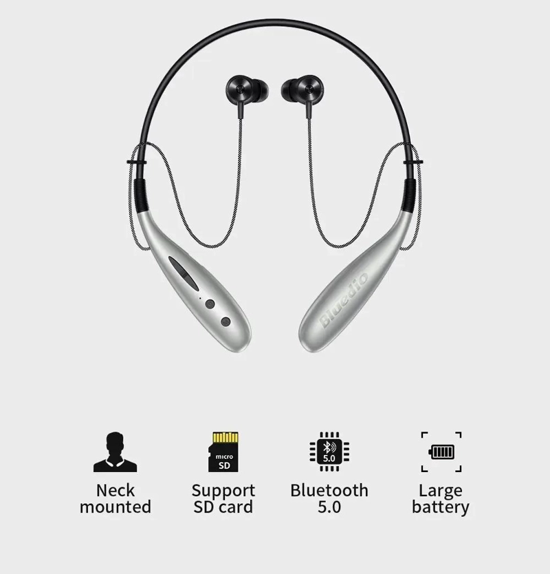 AUDIFONOS CON RANURA SD Y CONTADOR DE PASOS - 1