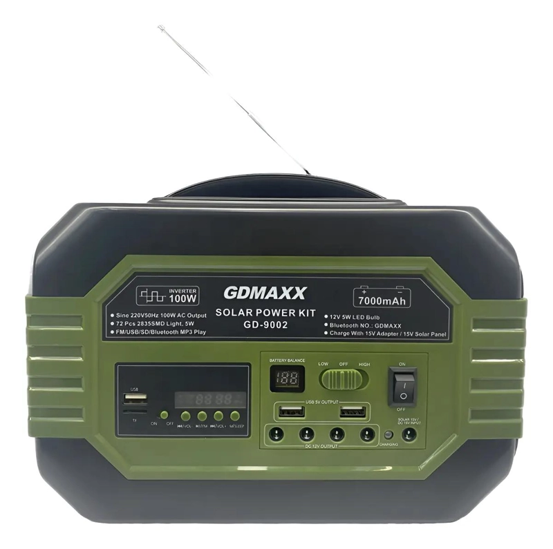 ESTACION DE ENERGIA SOLAR 100W CON ALTAVOZ INTEGRADO - 1