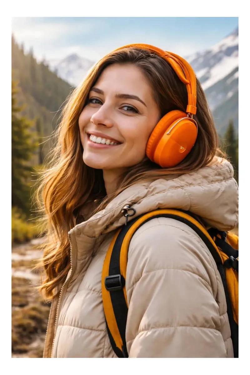 AUDIFONO INALAMBRICO BLUETOOTH ACOLCHADO COLOR LILA - 5