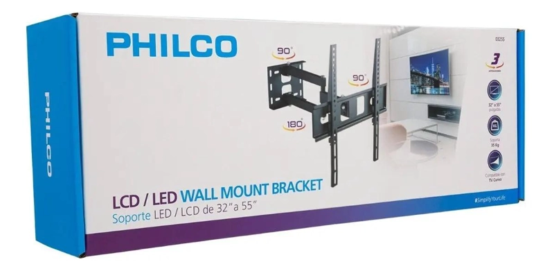 SOPORTE DE TV DE PARED 32-55' CON 3 ARTICULACIONES Y CAP. - 4